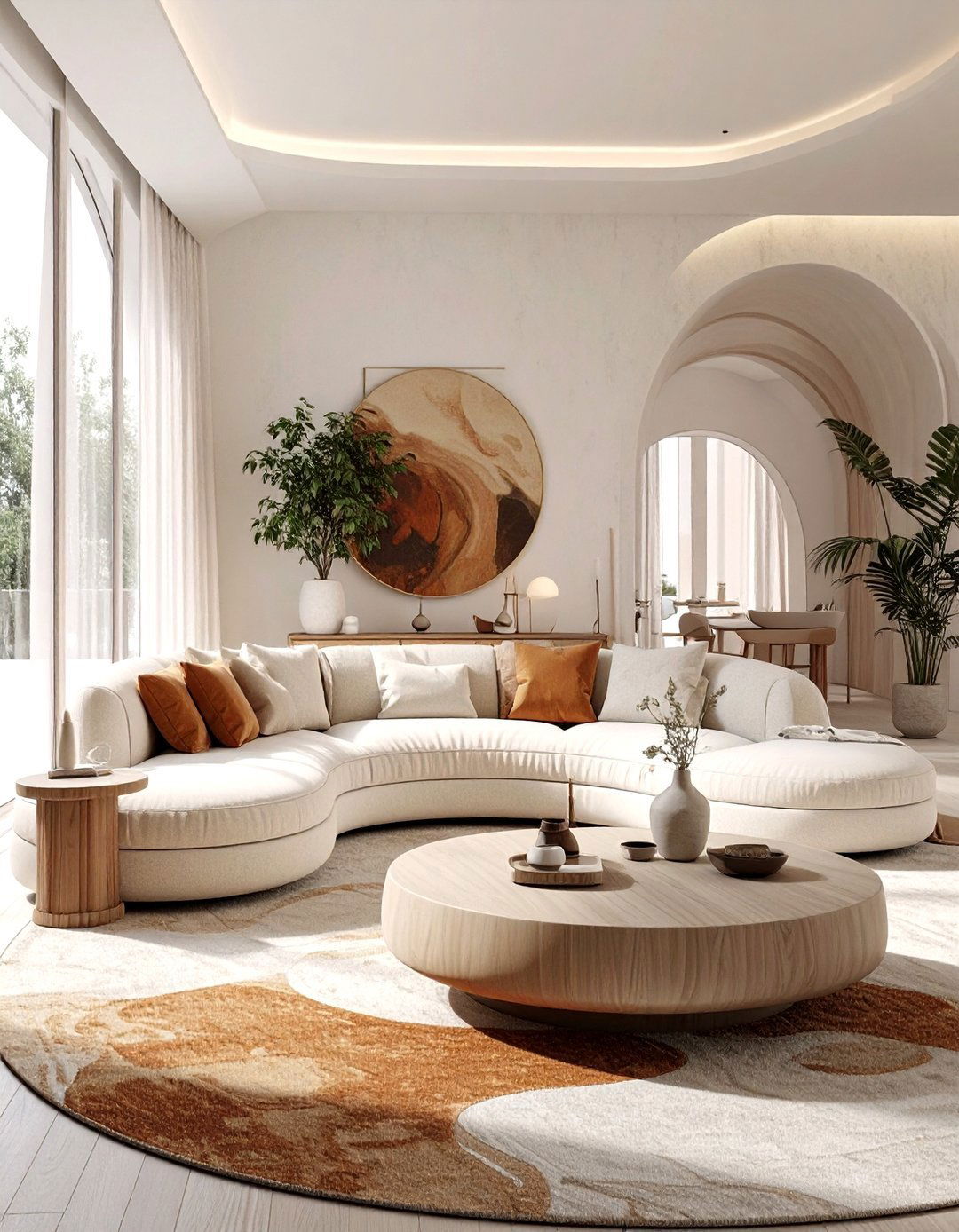 Biomorphic and Curved Furniture Living Space - 30 nu look home design ideas