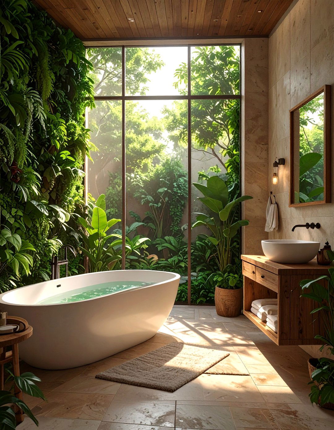 Biophilic Bathroom Oasis - 30 bathroom remodel ideas 2023