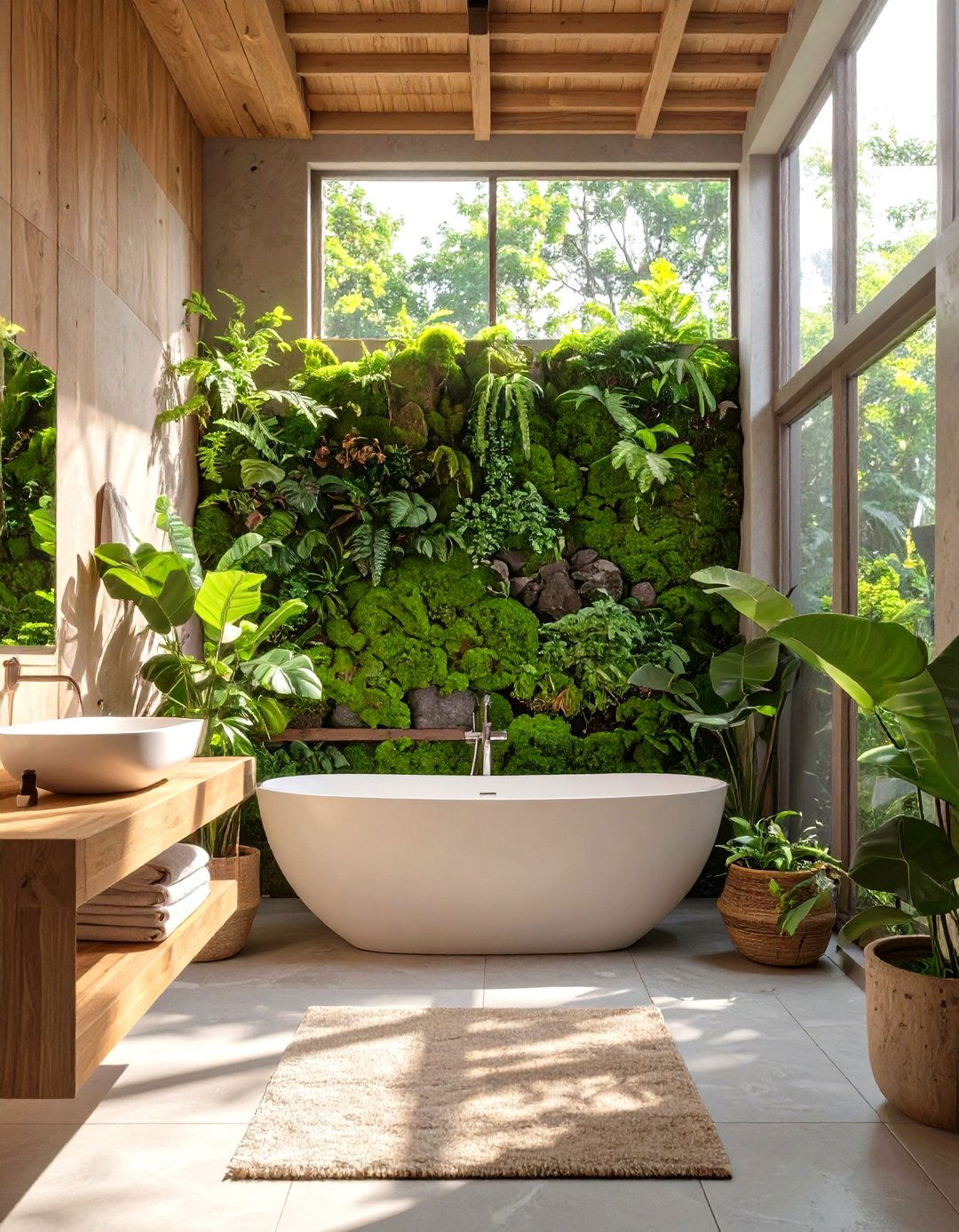 Biophilic Bathroom Sanctuary - 30 how to design a bathroom ideas
