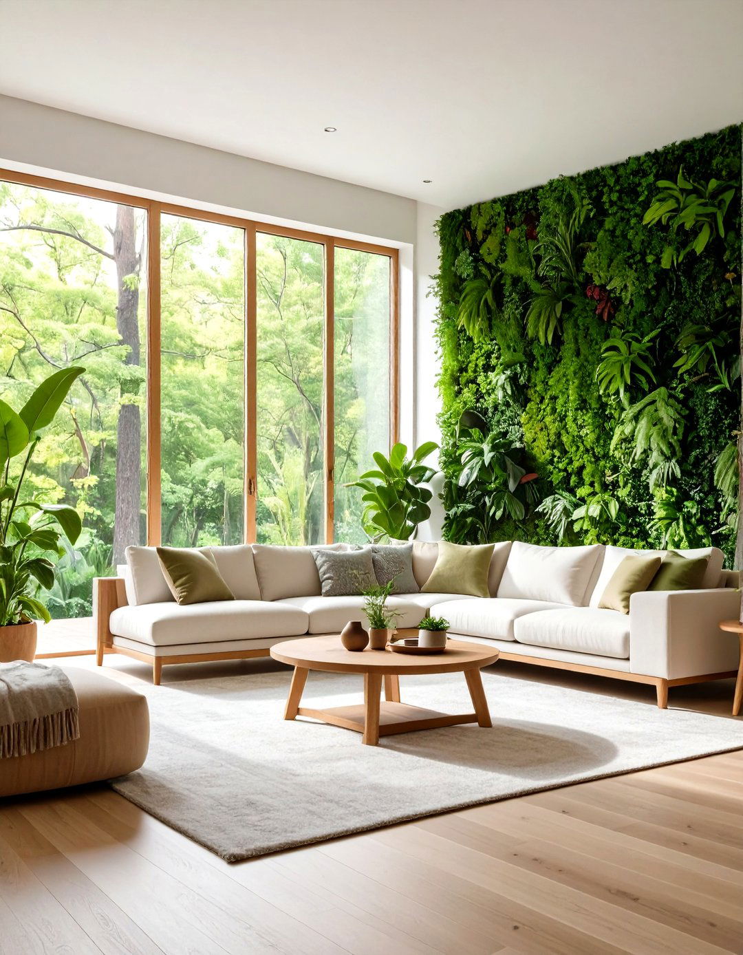 Biophilic Design Living Room - 30 decoration ideas for living room