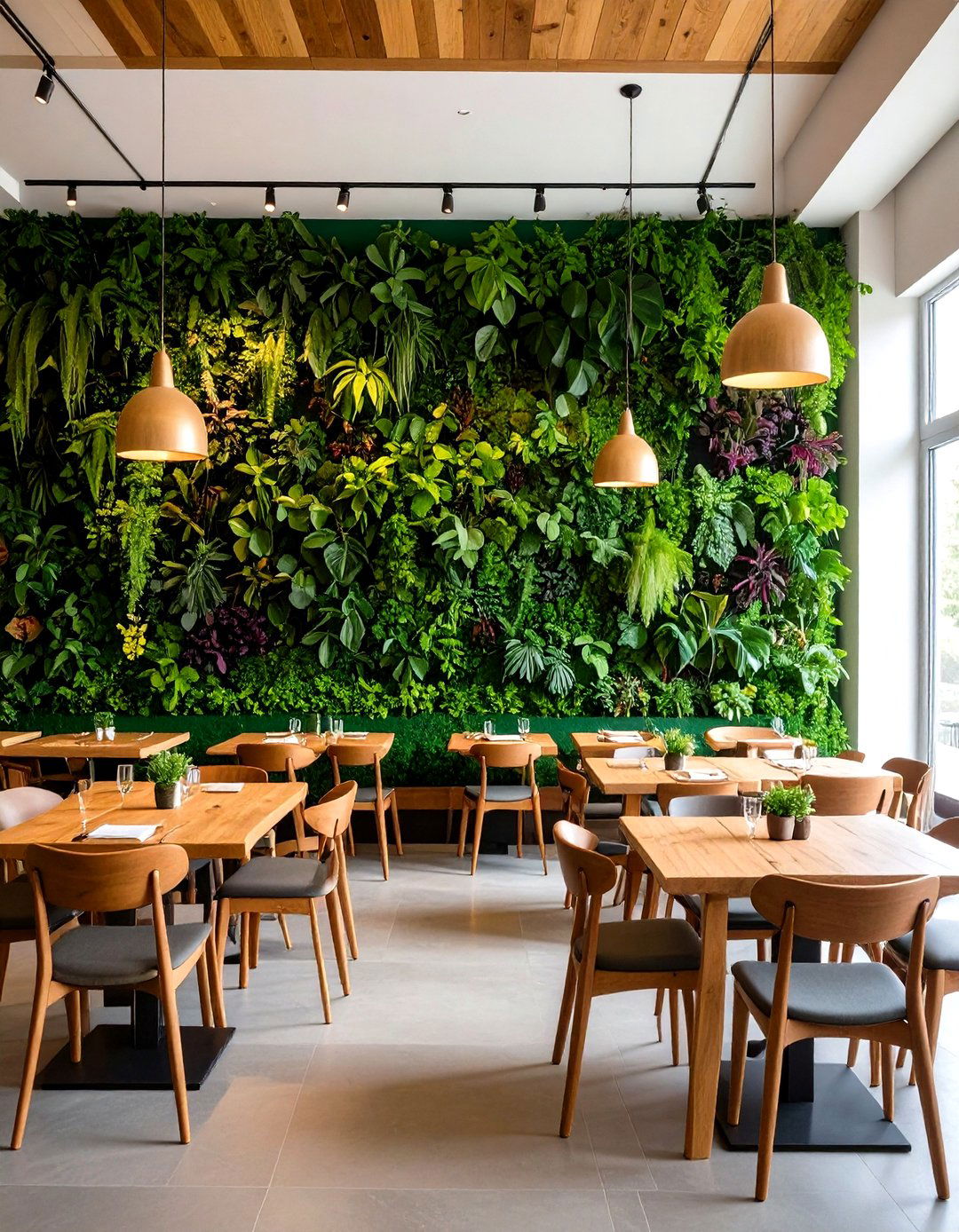 Biophilic Design with Living Walls - 30 restaurant interior design ideas