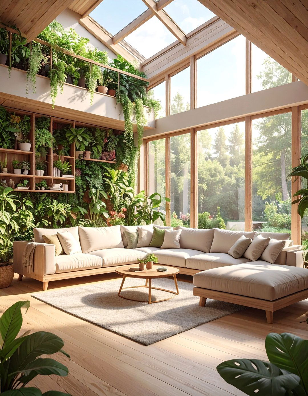 Biophilic Living Room Design - 30 big living room ideas