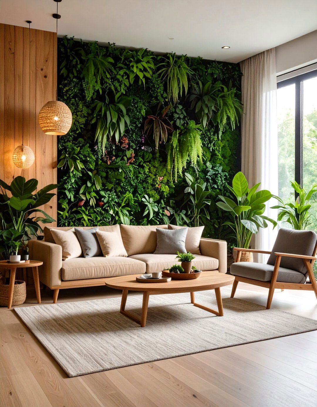 Biophilic Living Room Oasis - 30 design ideas for living room