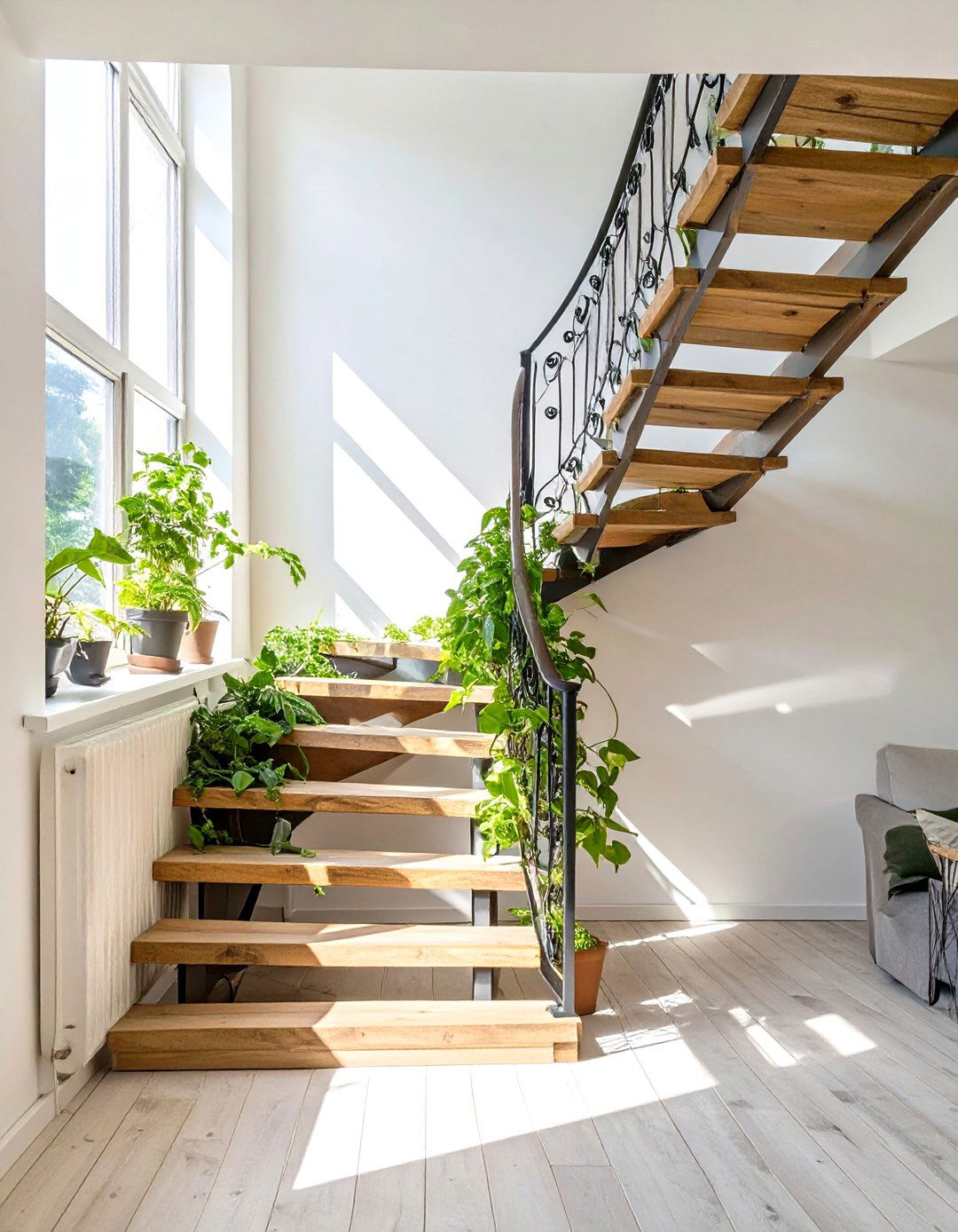 Biophilic Living Staircase Design - 30 ai staircase design ideas