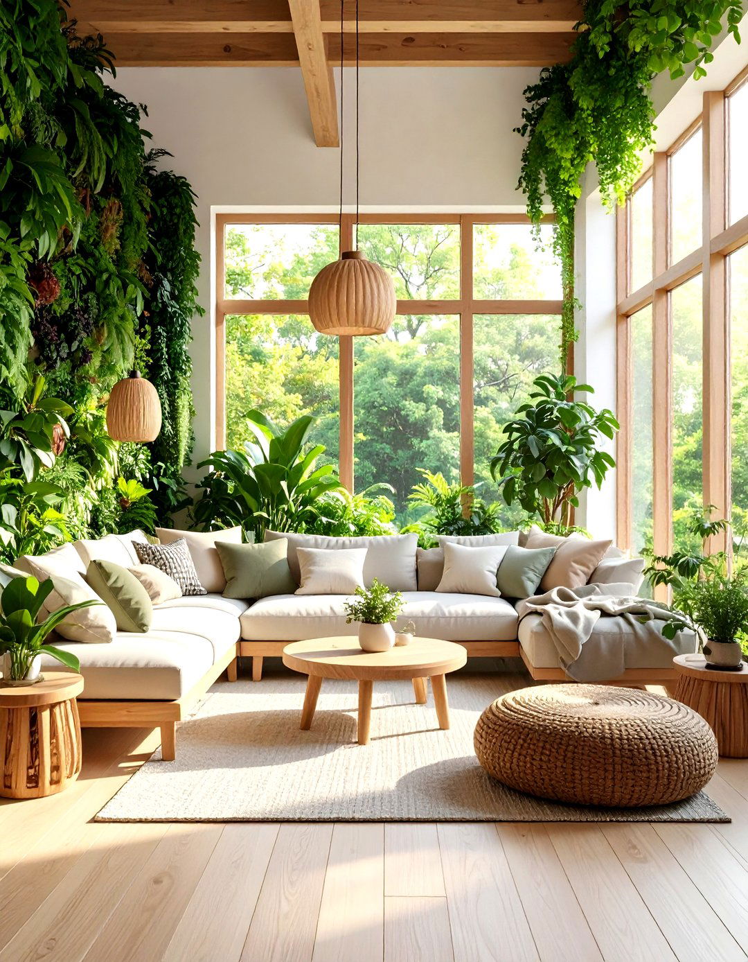 Biophilic Nature Inspired Living Room - 30 design living room ideas