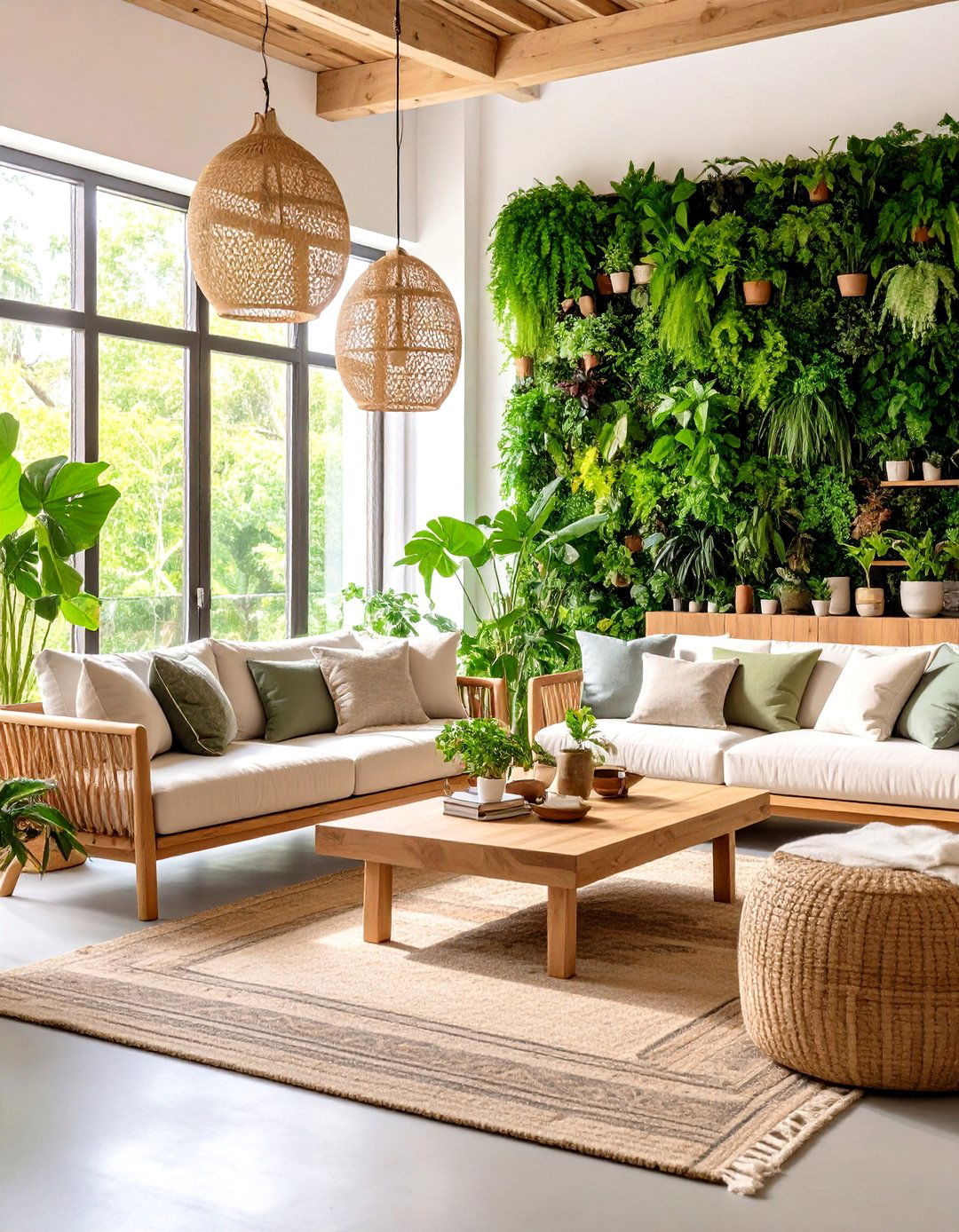 Biophilic Oasis Living Rooms - 30 2025 living room trends