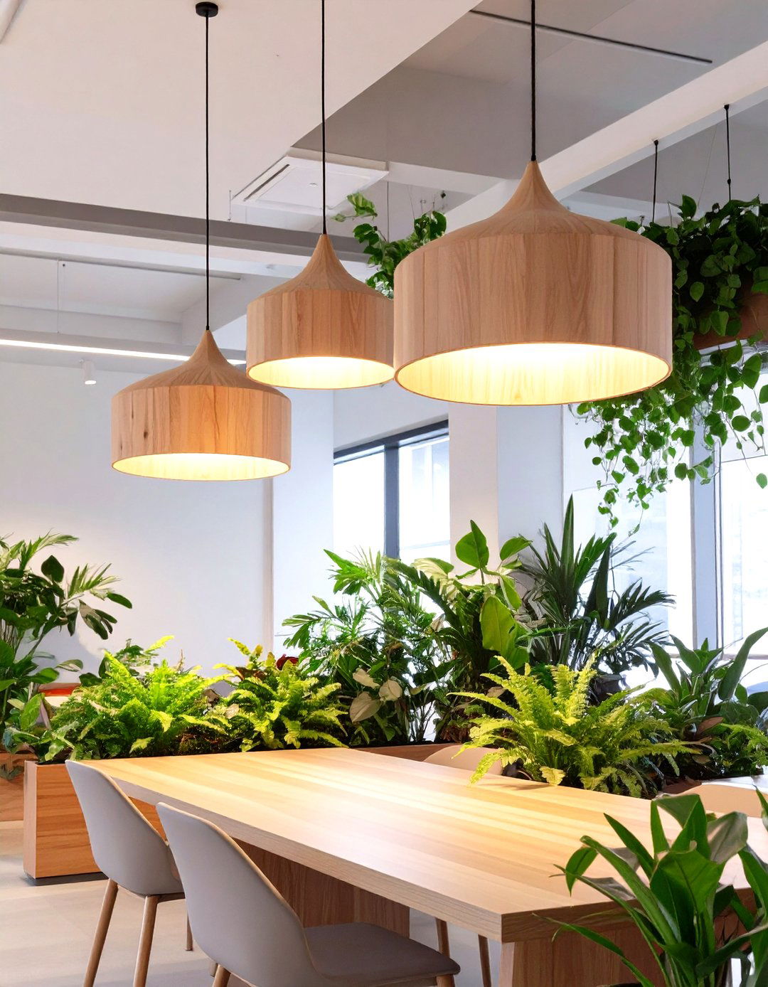 Biophilic Office Lighting Design - 30 office lighting ideas