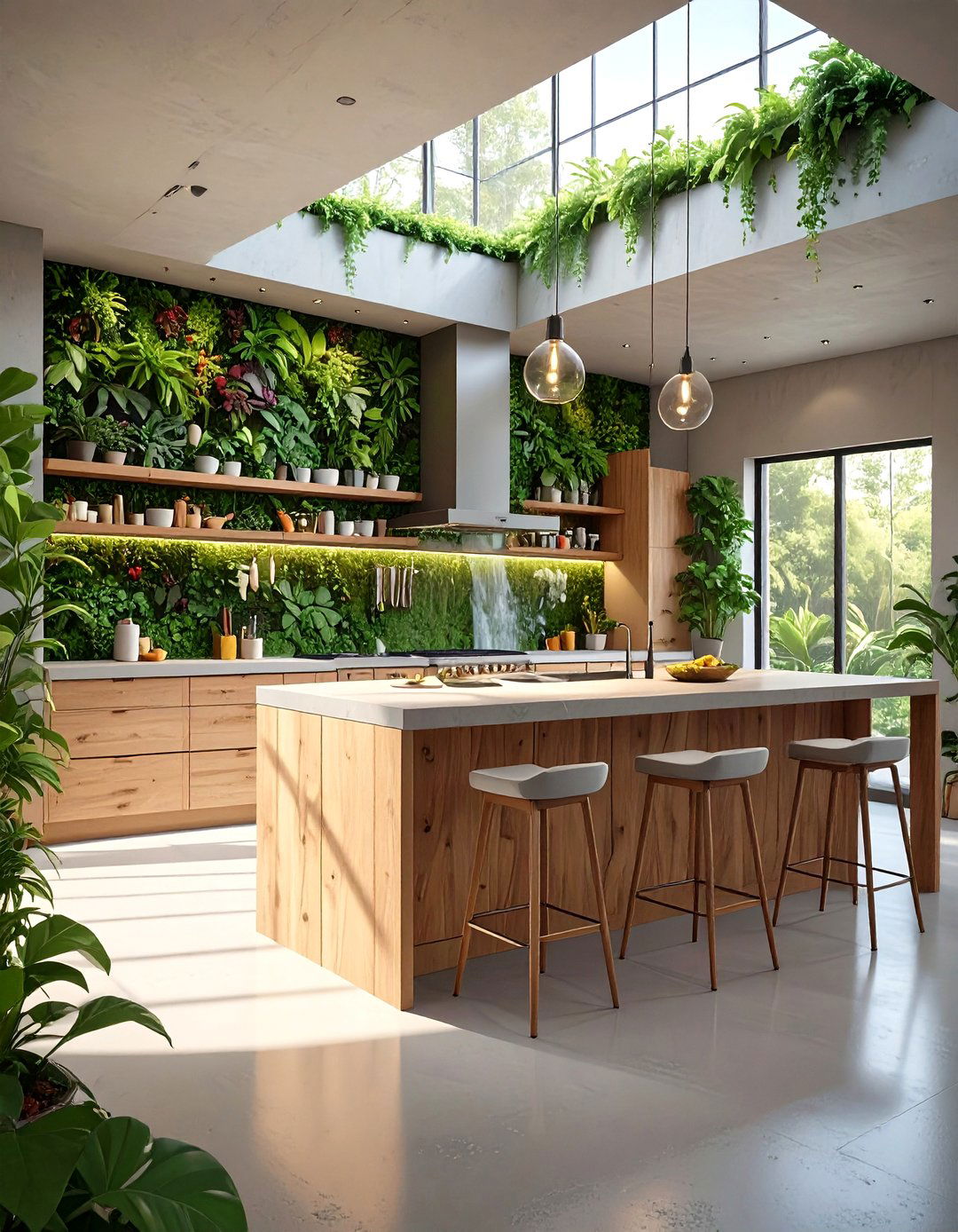 Biophilic Open Plan Kitchen - 30 nu look home design ideas