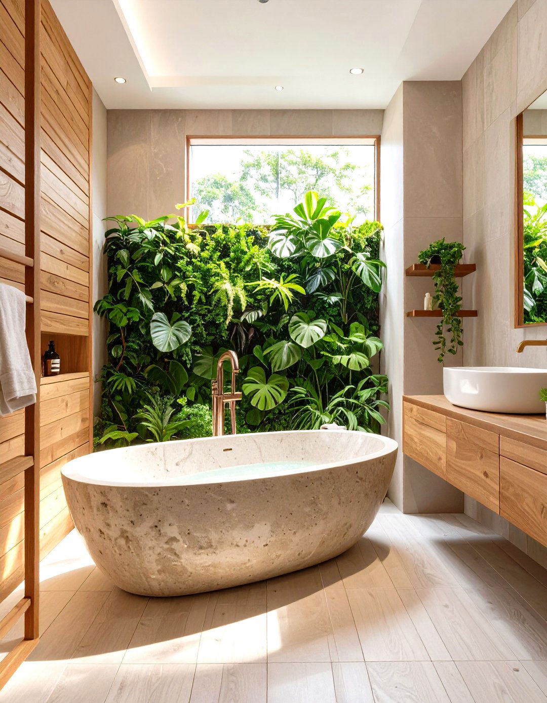 Biophilic Spa Inspired Bathroom - 30 interior design training ideas