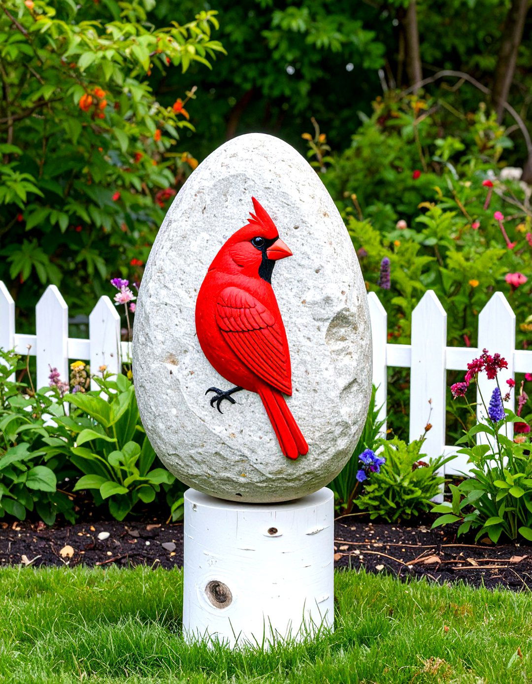 Bird Painted Rocks - 30 rock painting ideas for garden