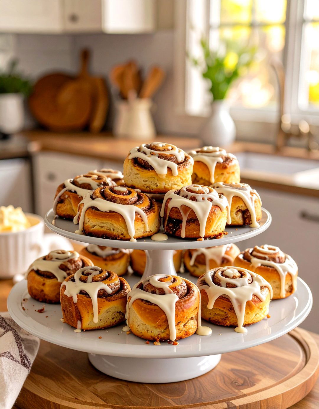 Bite Sized Cinnamon Rolls - 30 baby shower brunch food ideas