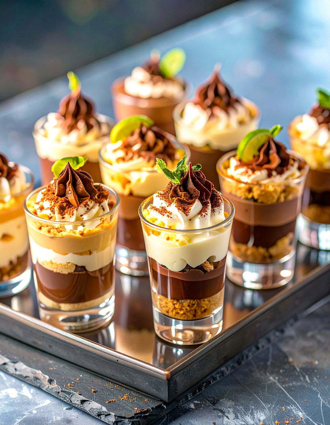 Bite Sized Dessert Shooters - 30 office party food ideas