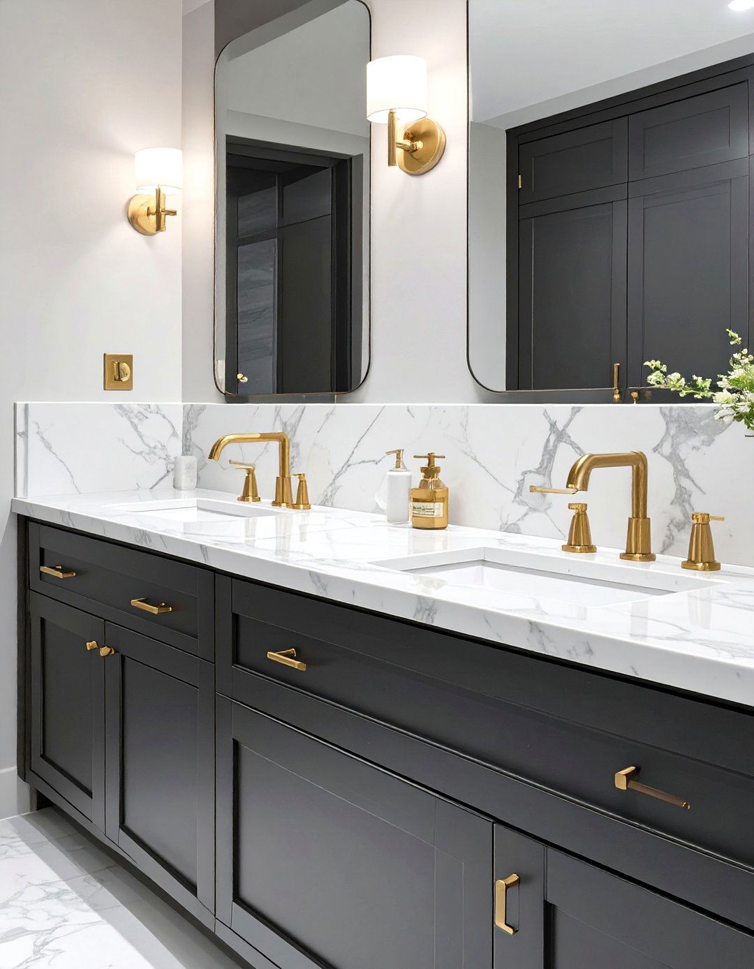 Black Bathroom Cabinet for a Dramatic Look - 30 bathroom cabinet ideas