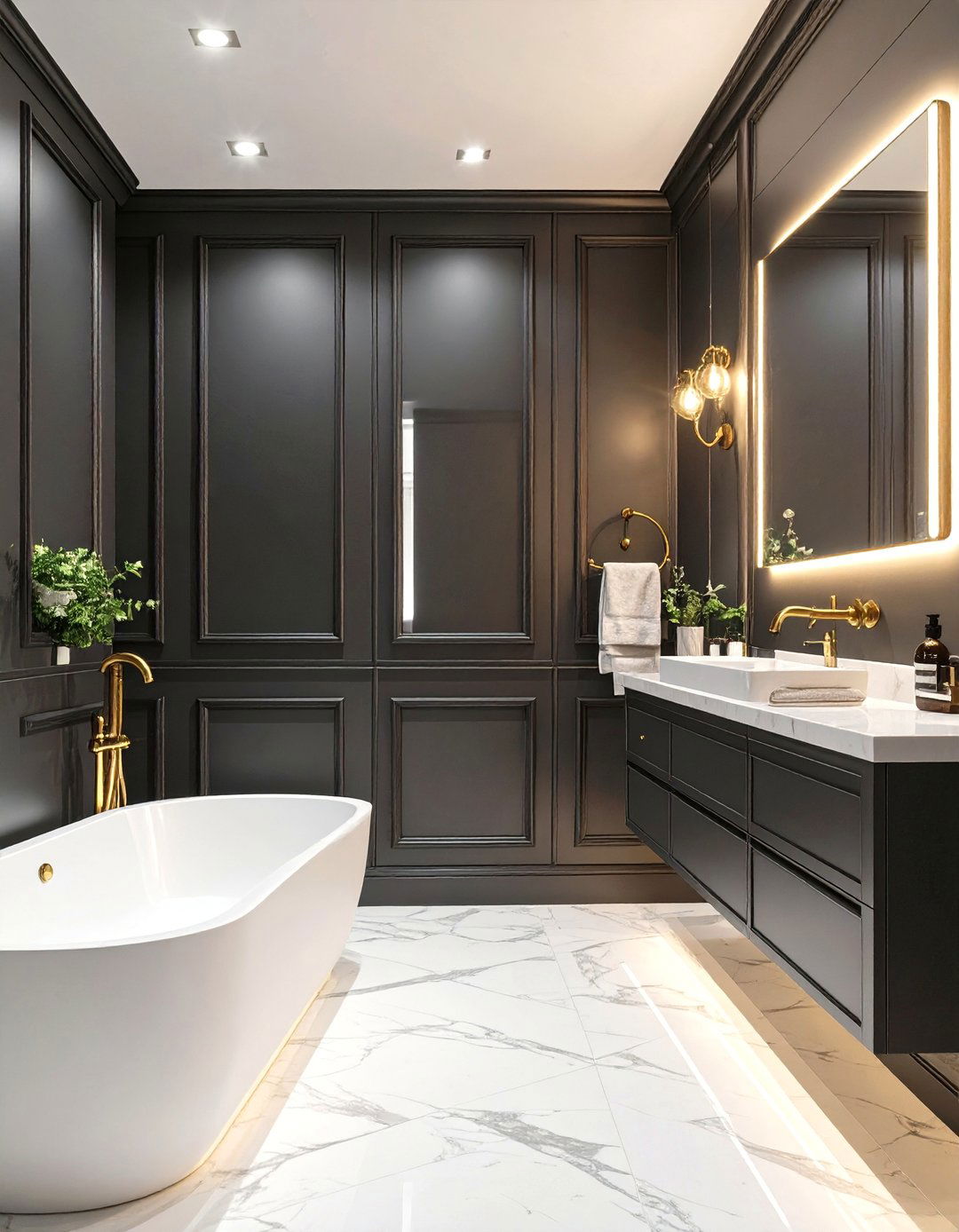 30 Modern Bathroom Paneling Ideas for a Textured Look - We Love Home Blog