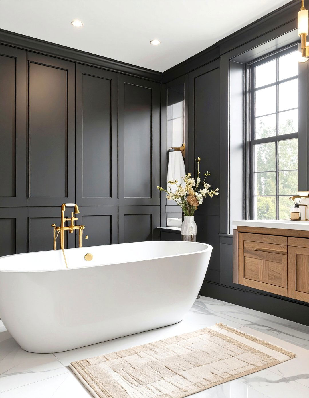 Black Bathroom Wall Paneling - 30 bathroom wall paneling ideas
