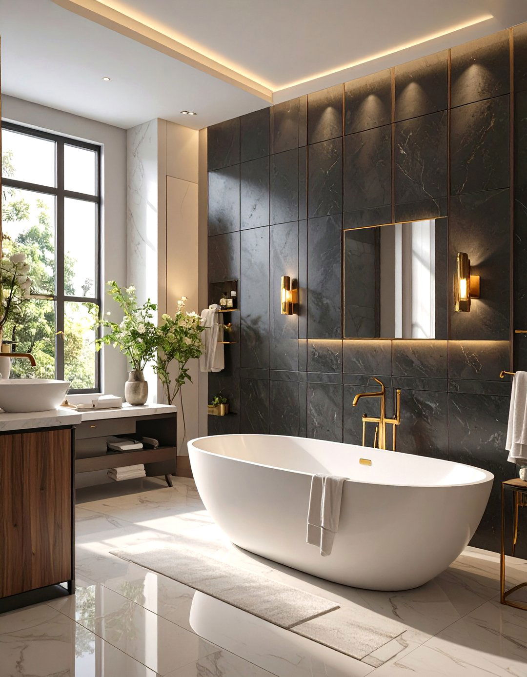 Black Bathroom Wall Panels - 30 bathroom wall panels ideas