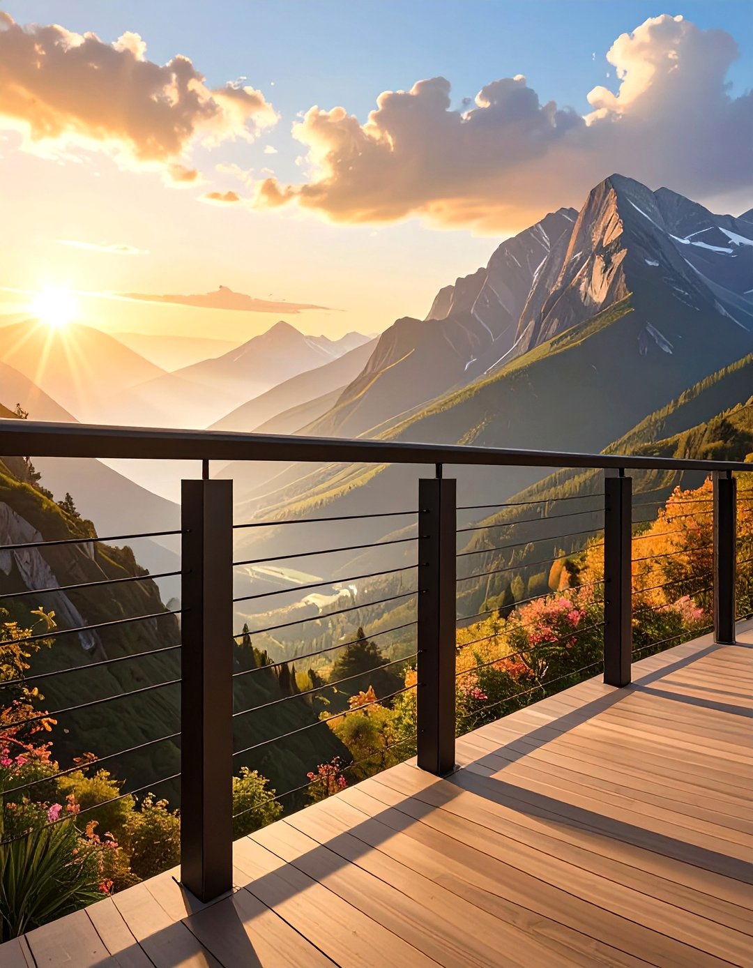 Black Cable Deck Railing for Maximum View - 30 cable deck railing ideas