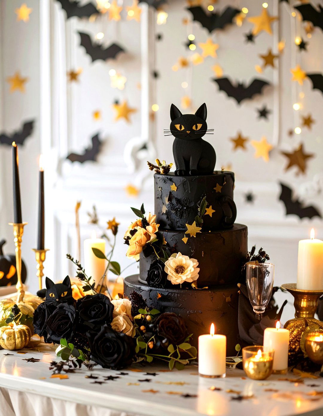 Black Cat Baby Shower - 30 halloween baby shower ideas