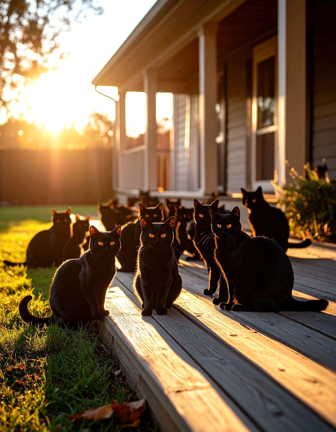 Black Cat Crossing - 30 halloween front yard ideas