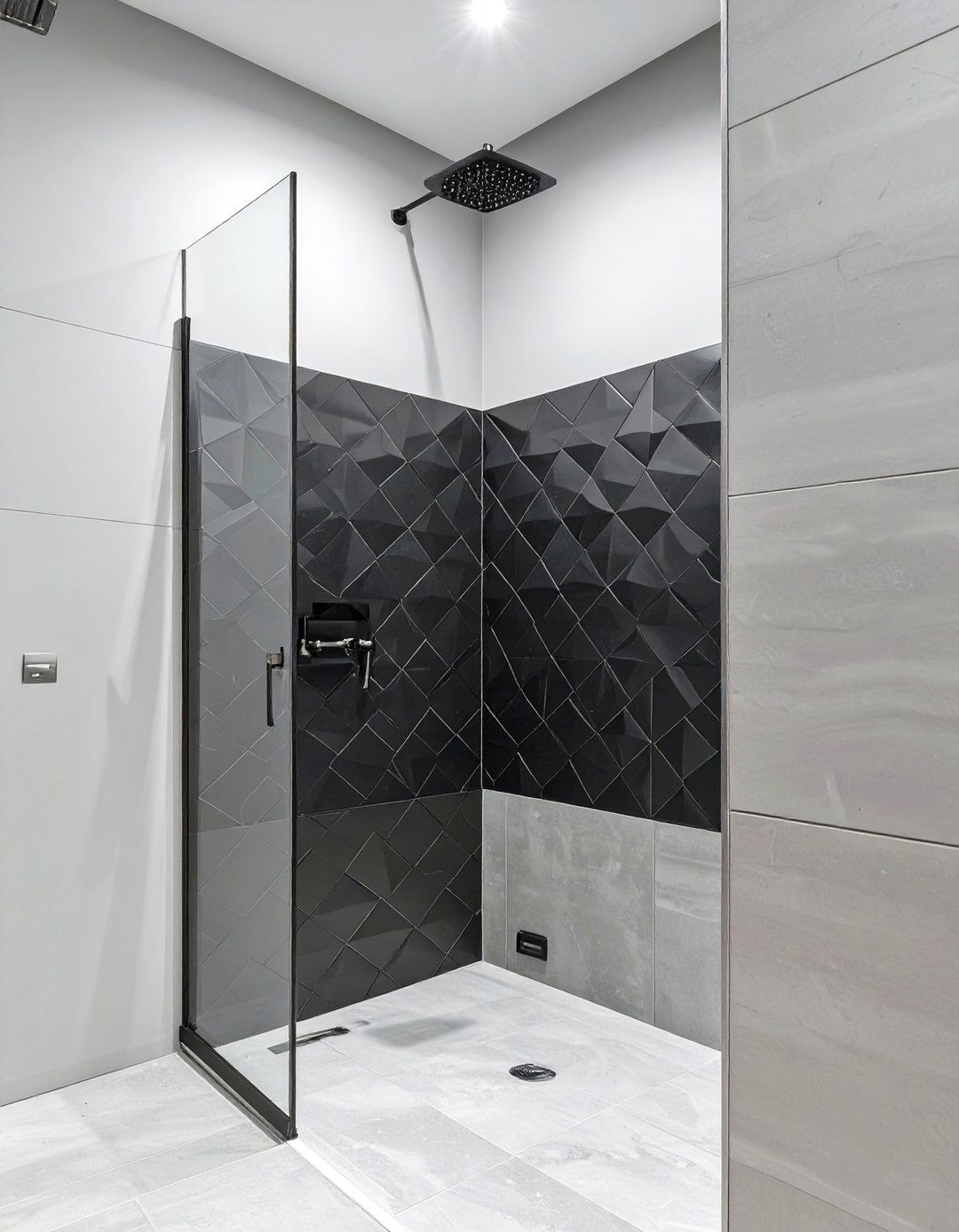 30 Black Shower Tile Ideas for a Bold Modern Bathroom - We Love Home Blog