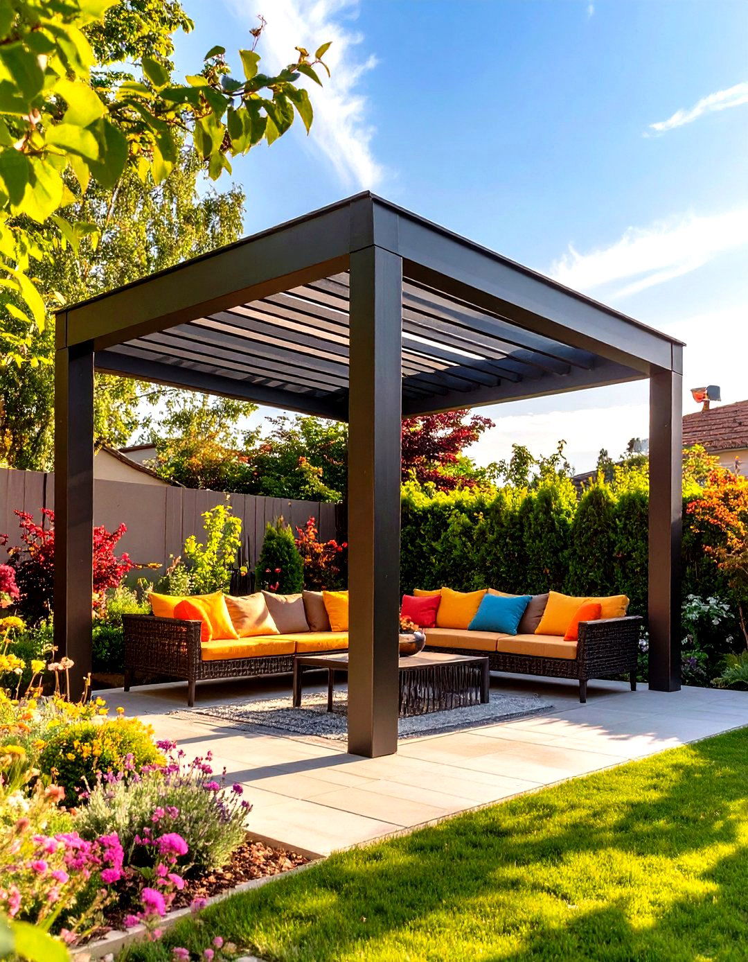 Black Frame Small Patio Pergola - 30 small patio pergola ideas