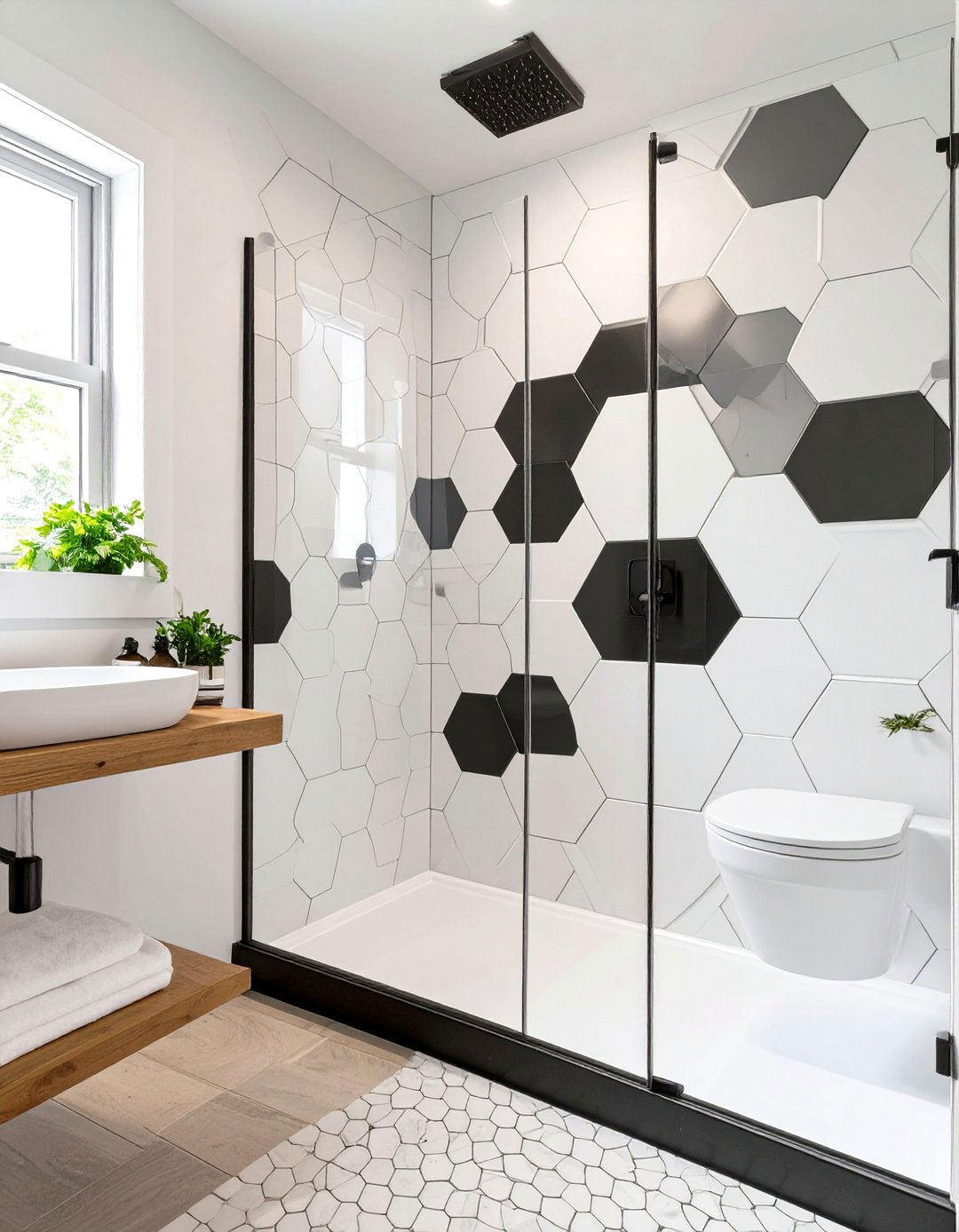 30 Black Shower Tile Ideas for a Bold Modern Bathroom - We Love Home Blog