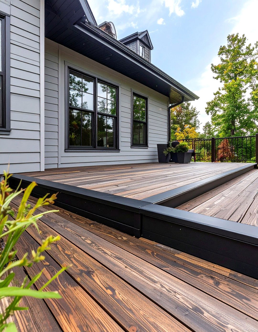 Black Horizontal Slat Skirting - 30 deck skirting ideas