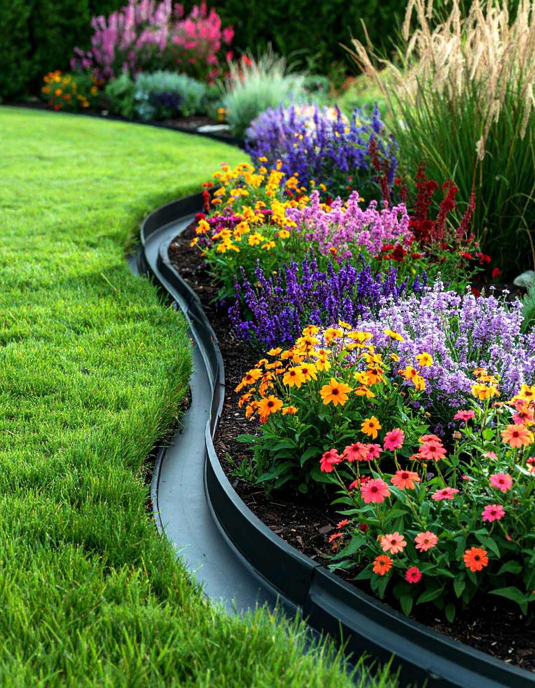 Black Metal Garden Edging - 30 modern garden edging ideas