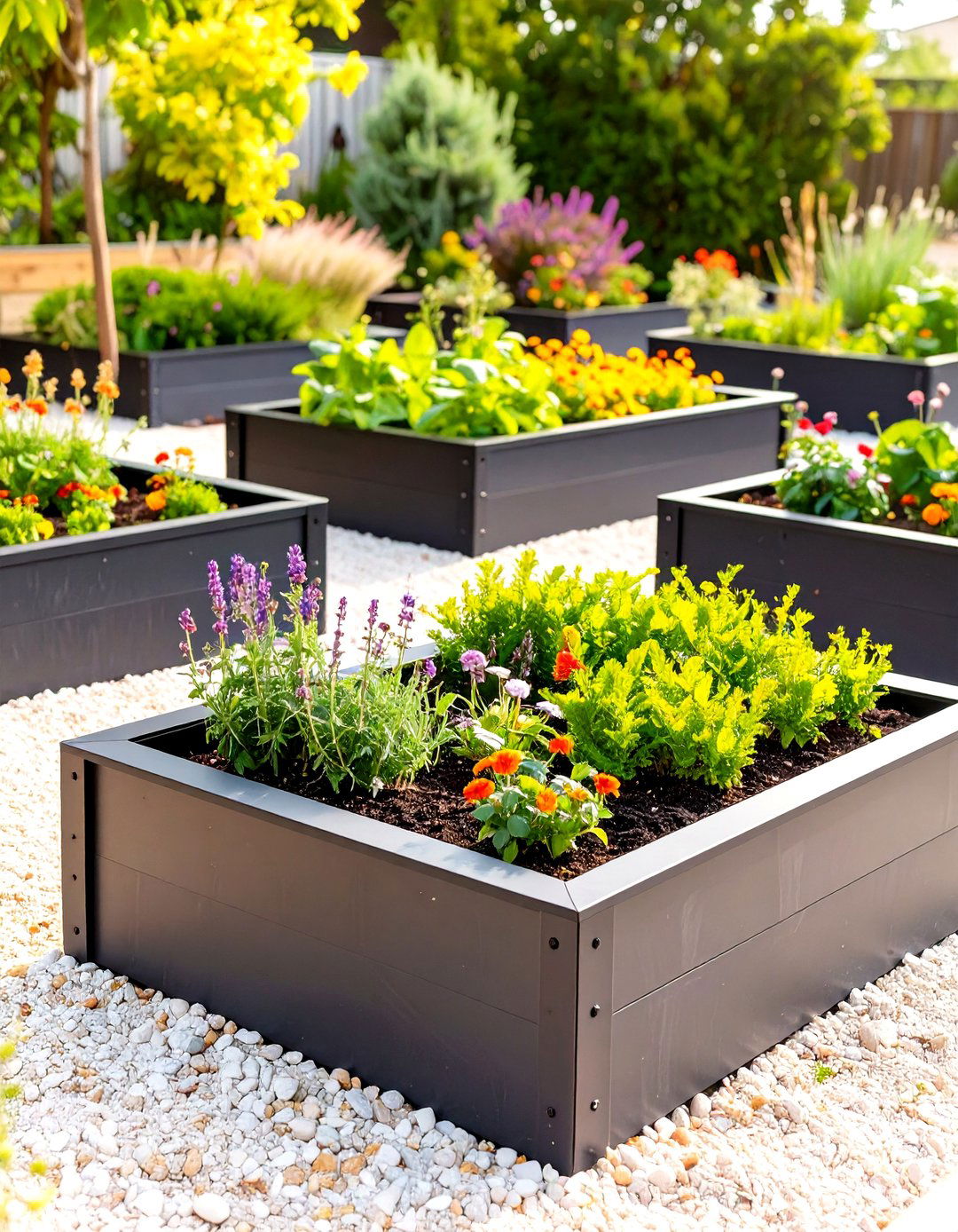 Black Metal Raised Garden Beds - 30 modern raised garden bed ideas