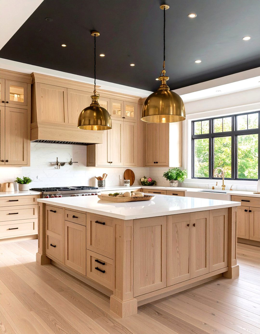 Black Painted Kitchen Ceiling - 30 kitchen ceiling ideas