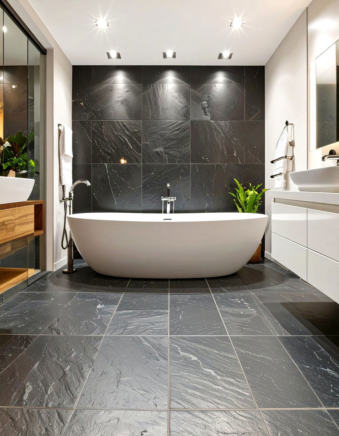 Black Slate Bathroom Flooring - 30 bathroom floor tile ideas 2025