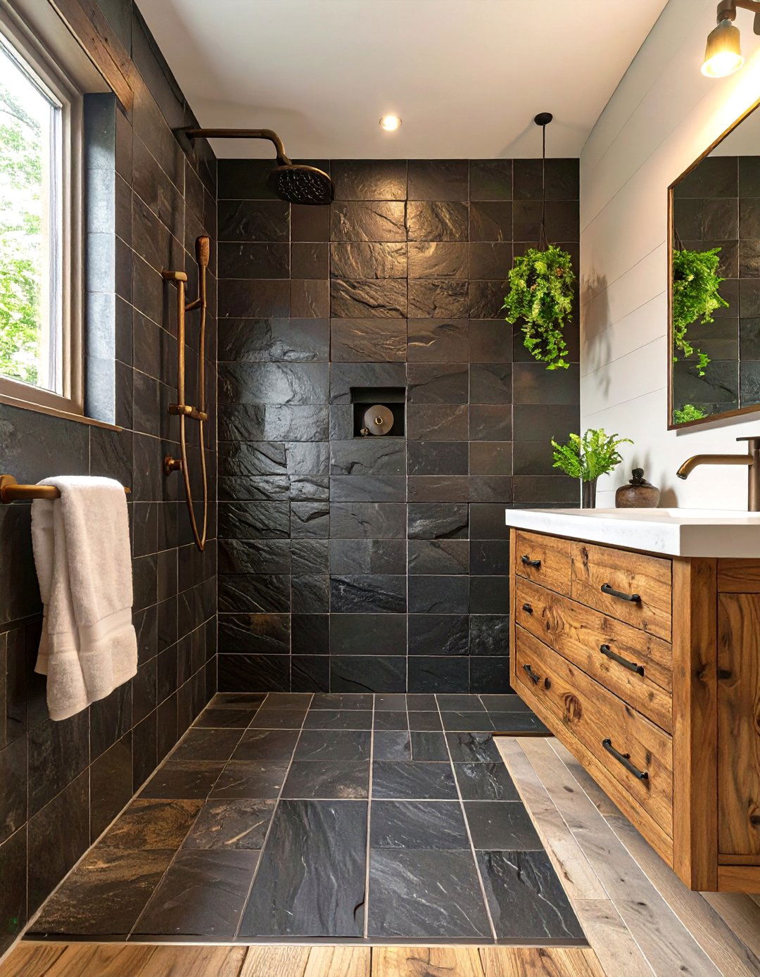 30 Black Shower Tile Ideas for a Bold Modern Bathroom - We Love Home Blog