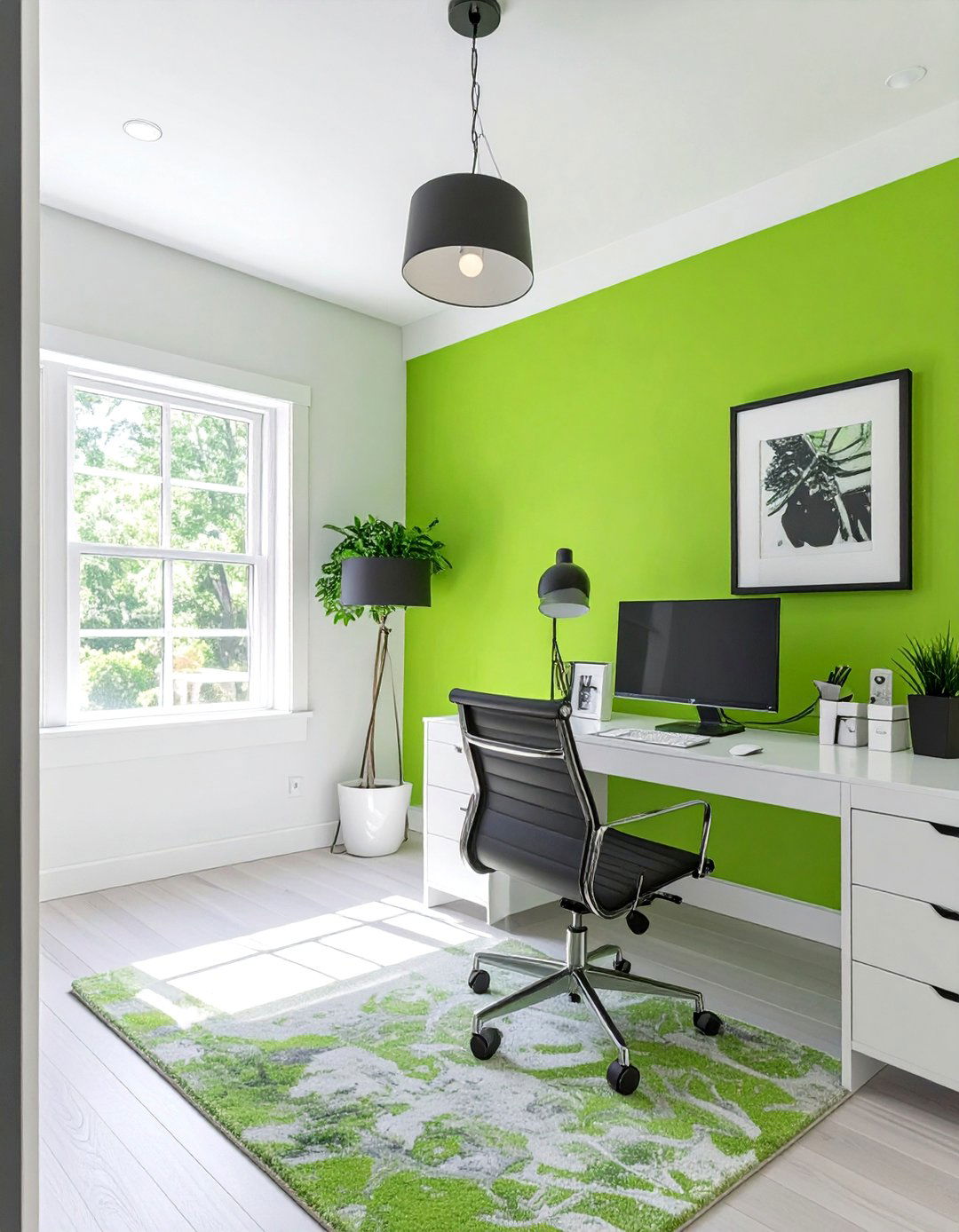 Black White and Kelly Green - 30 color scheme ideas