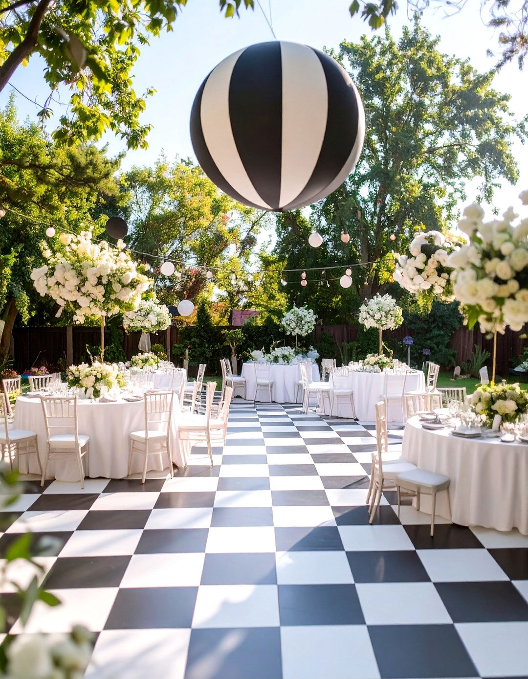 Black and White Ball - 30 backyard sweet 16 party ideas at home
