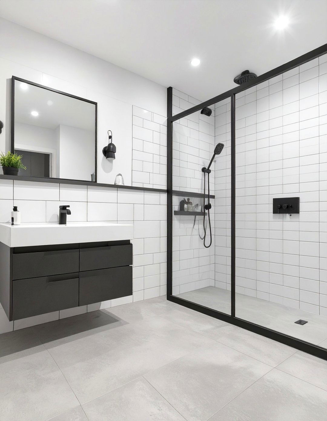 Black and White Checkered Bathroom Floor Tiles - 30 bathroom tiles design images ideas