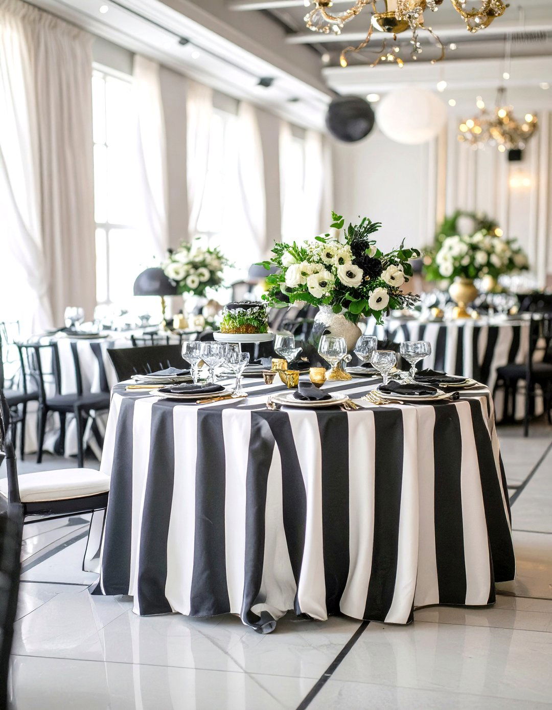 Black and White Chic Baby Shower Decor - 30 baby shower decor ideas