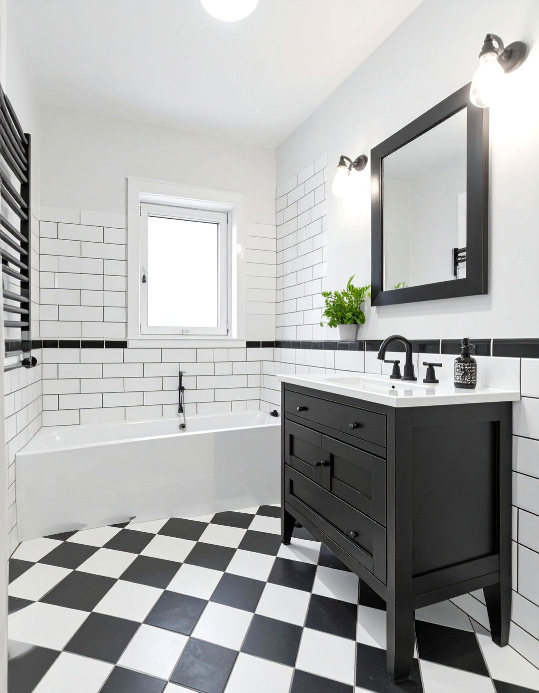 Black and White Classic Bathroom - 30 bathroom ideas small