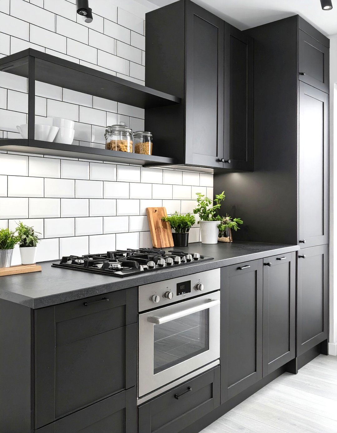 Black and White Industrial Kitchen - 30 industrial kitchen design ideas