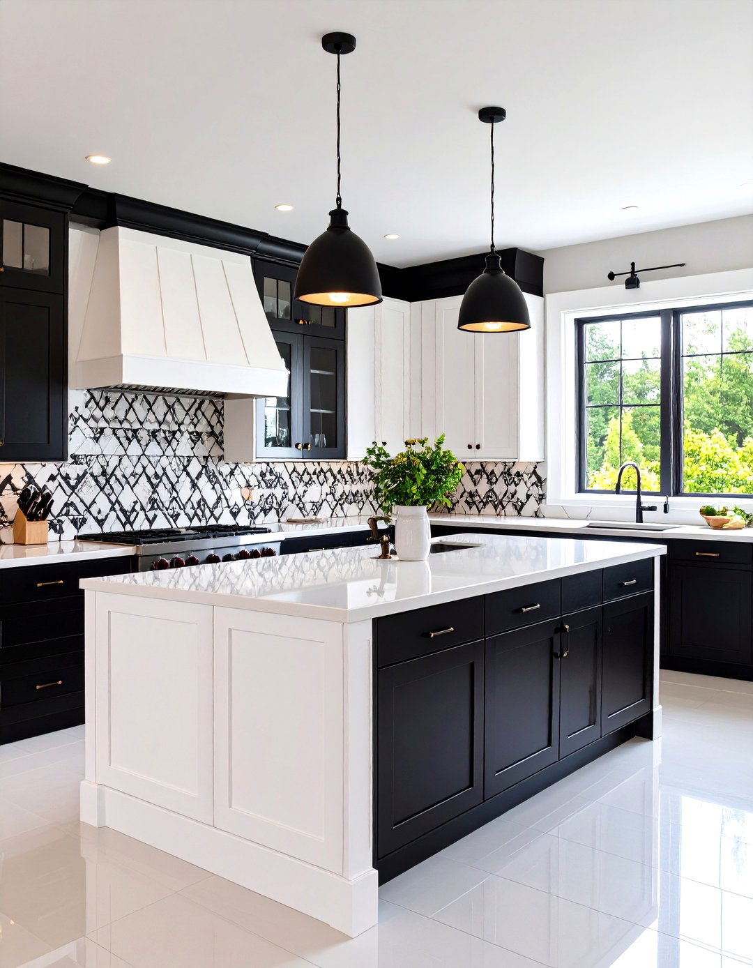 Black and White Kitchen Cabinet Contrast - 30 design kitchen cabinets ideas