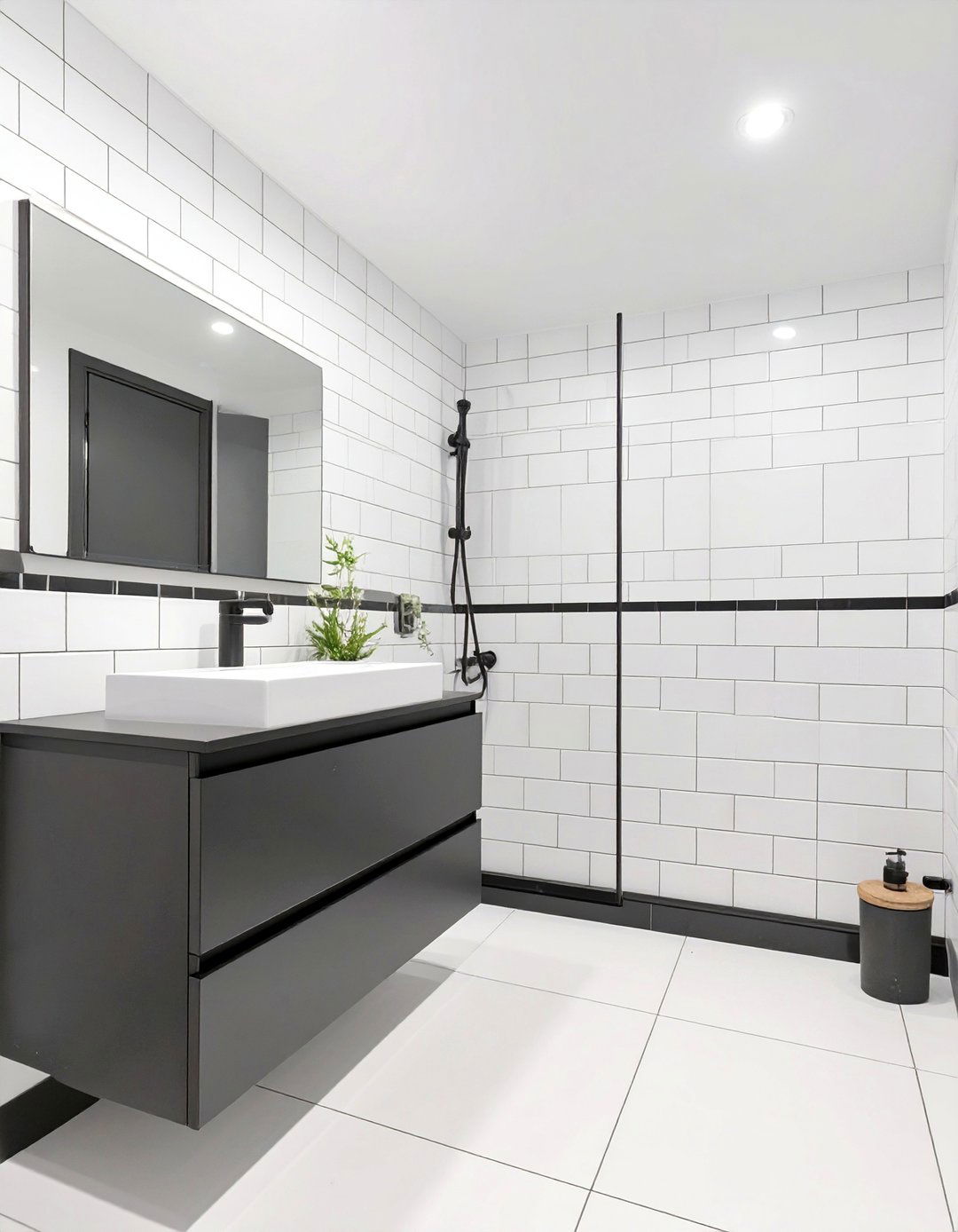 Black and White Modern Bathroom Design - 30 bathroom design tool ideas