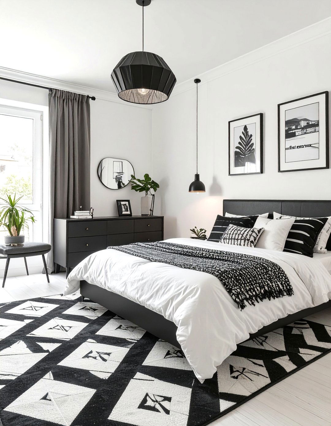 Black and White Themed Teenage Girl Bedroom - 30 teenage girl bedroom ideas