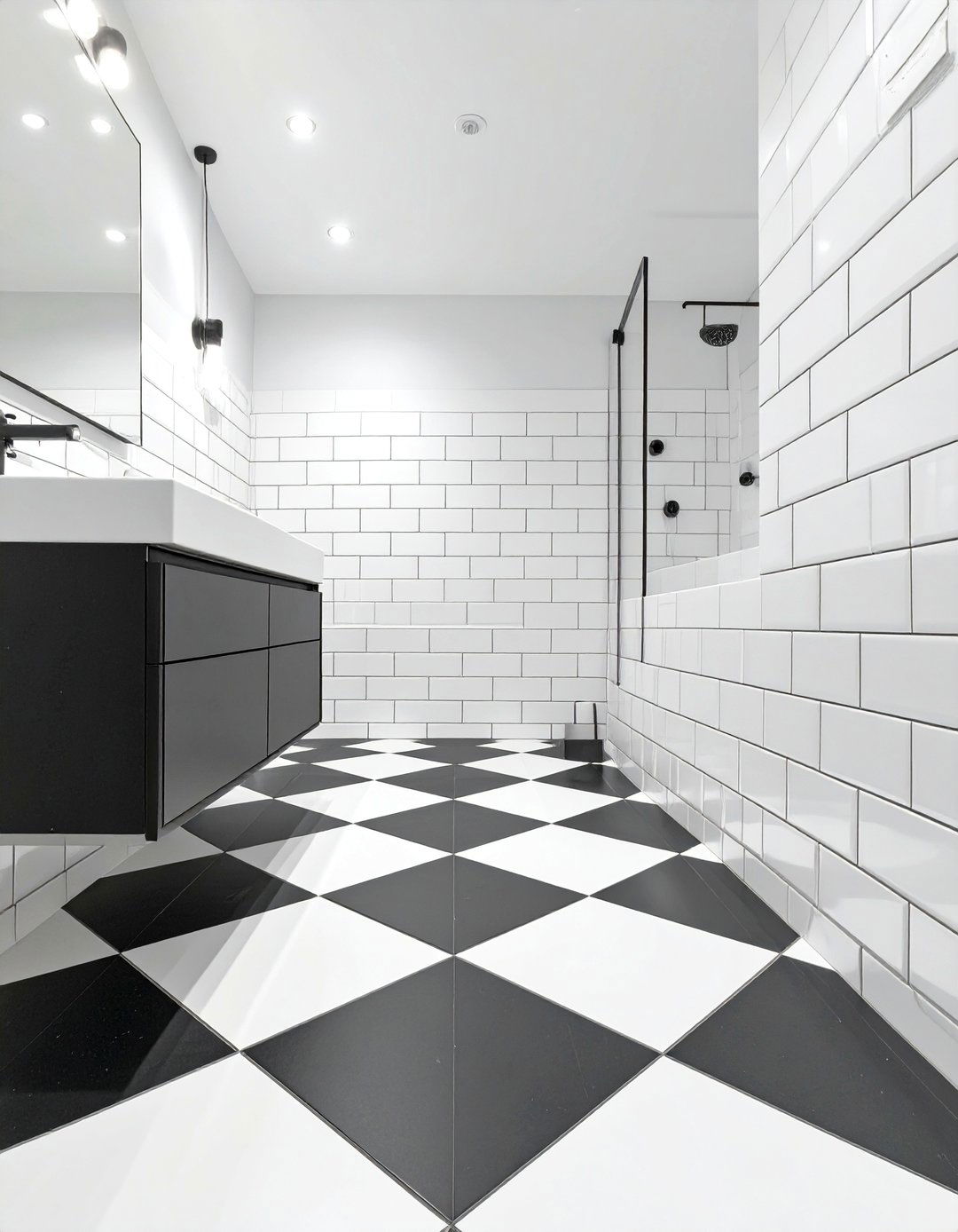 Black and White Tile Bathroom Floors - 30 bathroom floors ideas