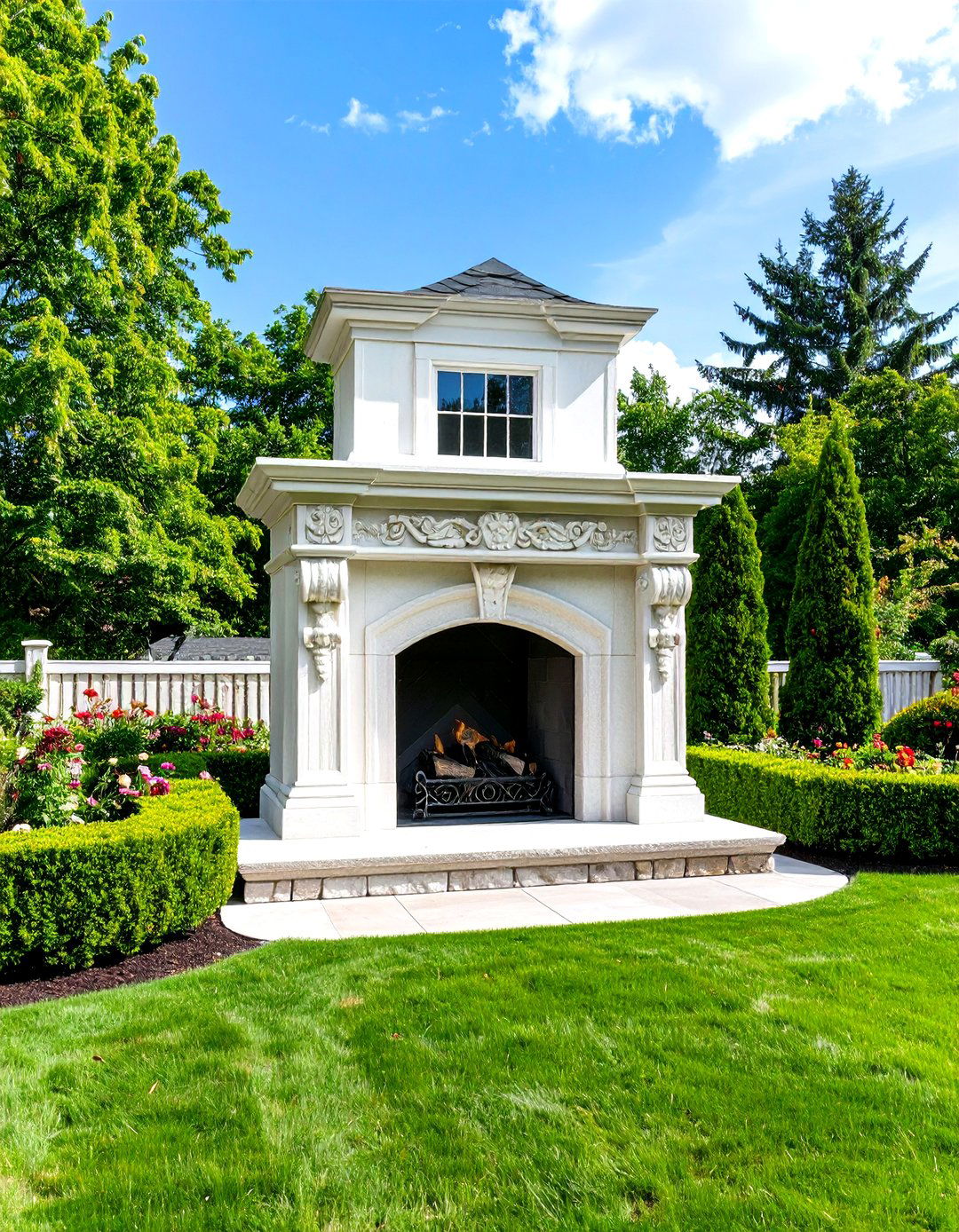 Blackened Steel Modern Patio Fireplace - 30 patio fireplace ideas