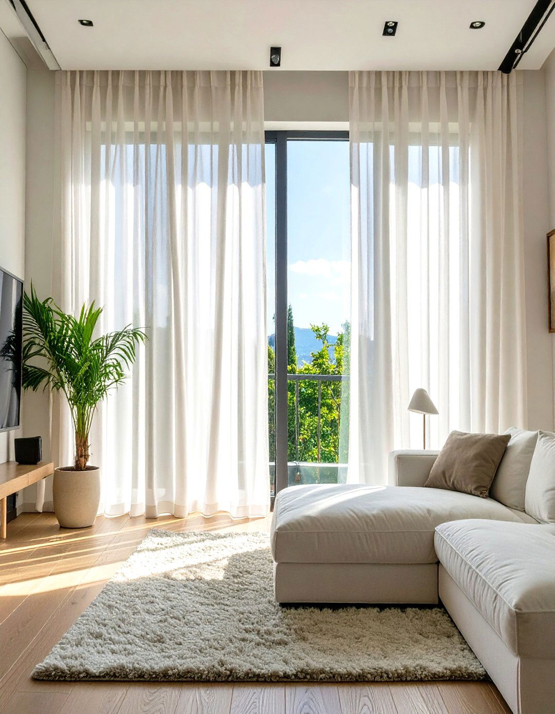 Blackout Curtains in a Light Color - 30 modern curtain designs for living room