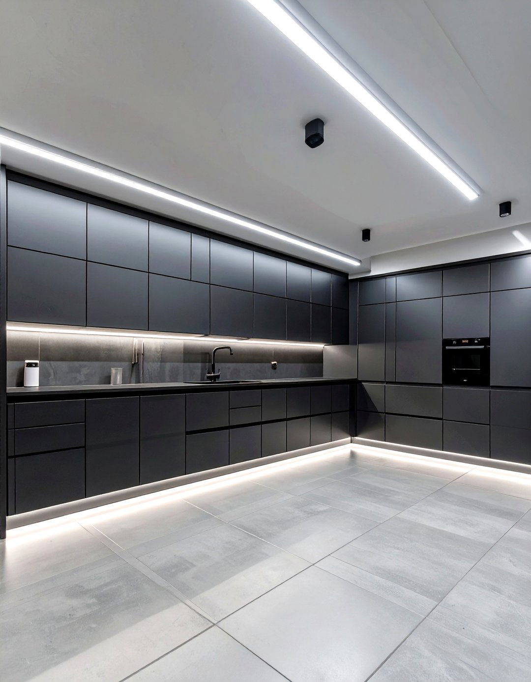Blackout Modern Garage Cabinets - 30 garage cabinets ideas