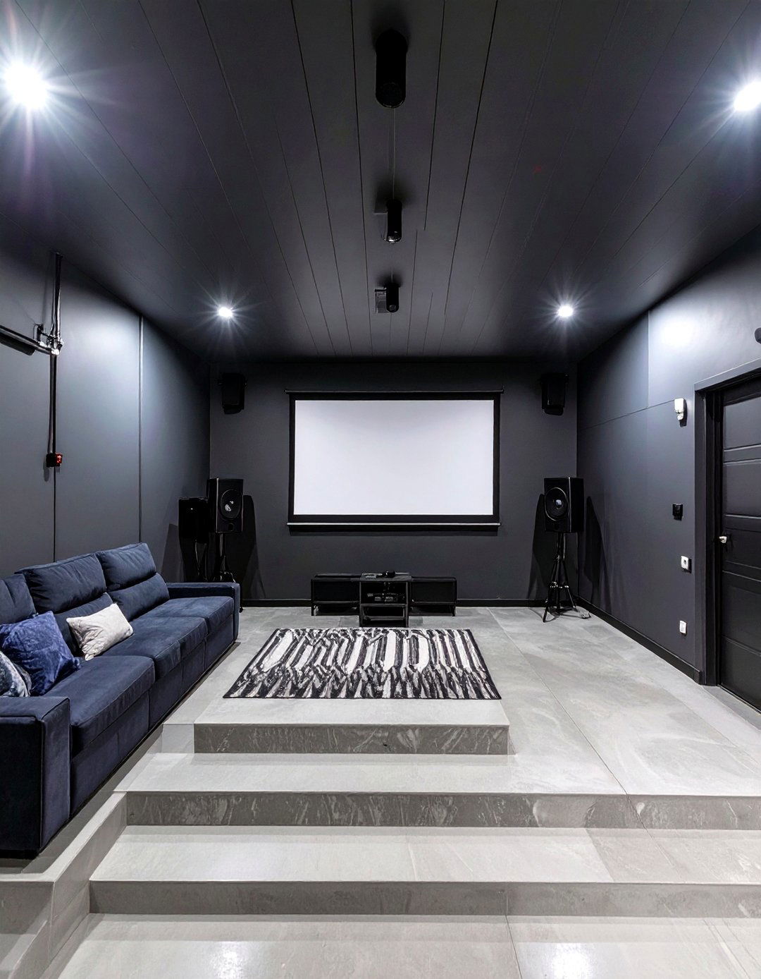 Blackout Wall for a Home Theater - 30 cheap garage wall ideas