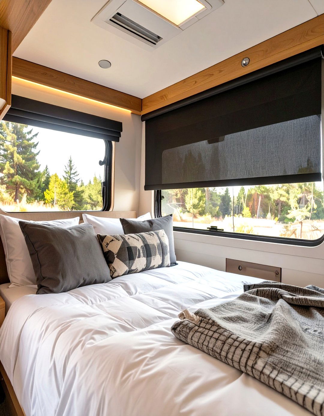 Blackout Window Shades for Privacy - 30 small rv bedroom ideas