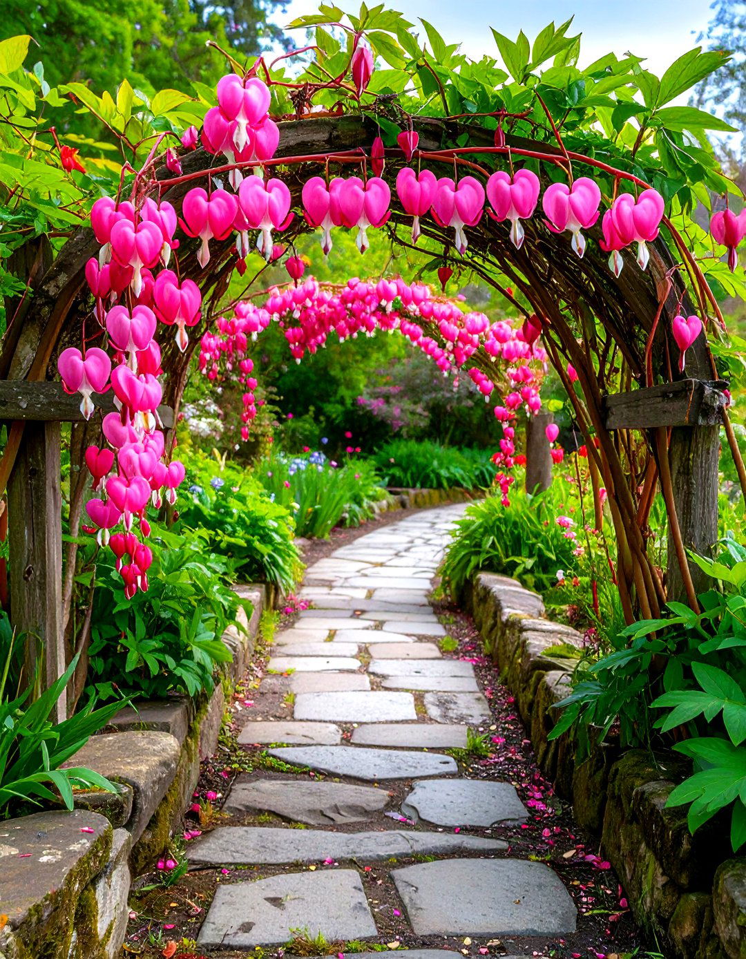 Bleeding Hearts as a Focal Point in a Perennial Shade Garden - 30 perennial shade garden ideas