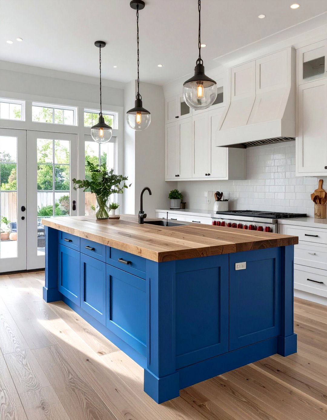 Blue Kitchen Island as a Focal Point - 30 blue kitchen ideas