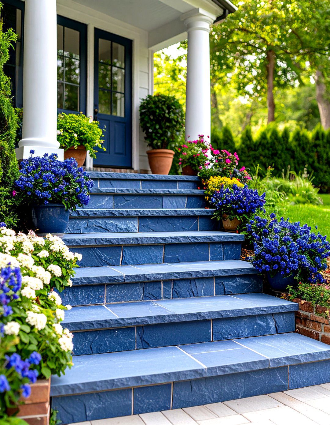 Bluestone Slab Front Porch Steps - 30 front porch steps ideas